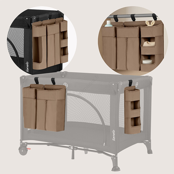Organisateur pour Lit Bébé ou Table à Langer - Medium Lionelo