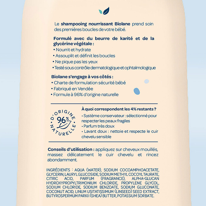 Shampooing Nourrissant Cheveux Bouclés - 350 ml Biolane