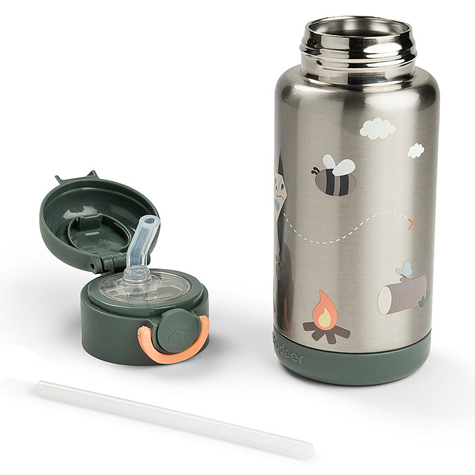 Gourde Isotherme Tiny Trails Vert - 340 ml  Done by Deer