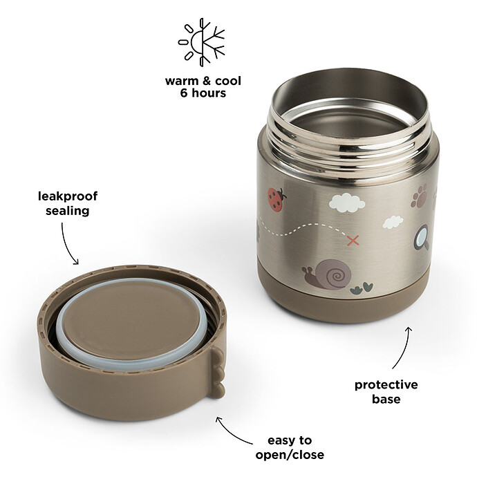 Achat Boîte Repas Isotherme Tiny Trails Sable - 300 ml