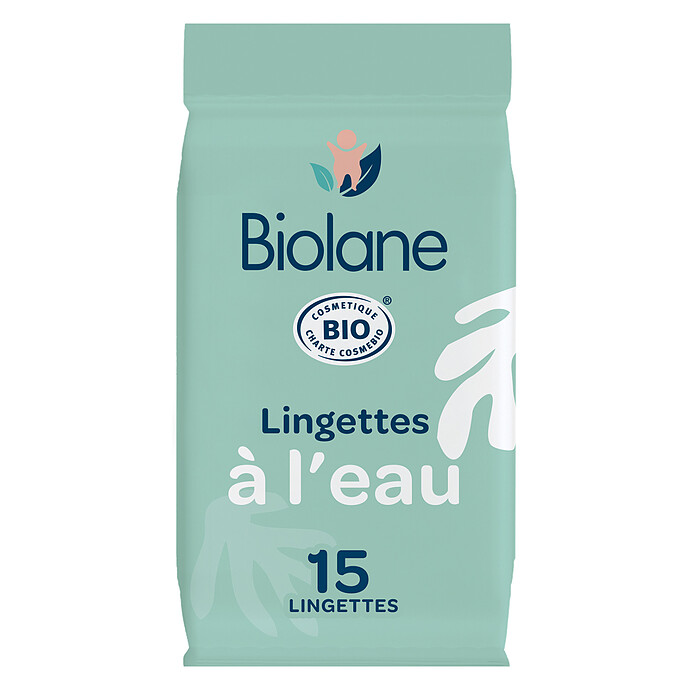 Paquet de 15 Lingettes à l'Eau Biolane
