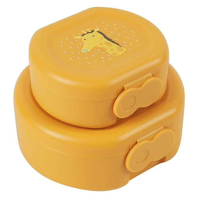 Lot de 2 Boîtes à Goûter à Clip - Mr. Giraffe Trixie Baby