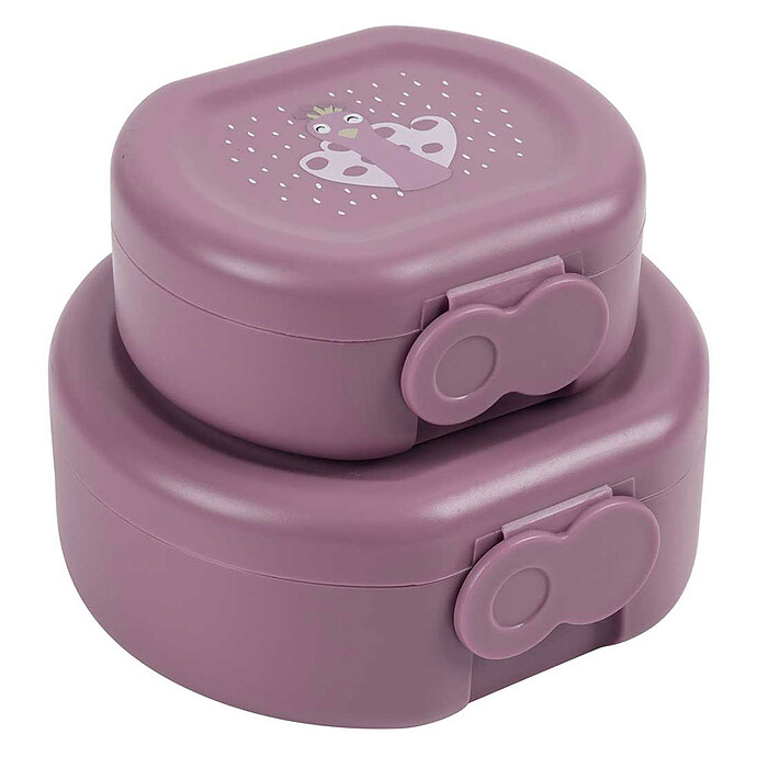 Lot de 2 Boîtes à Goûter à Clip - Mrs. Peacock Trixie Baby