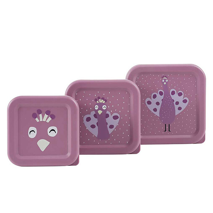 Lot de 3 Boîtes à Goûter - Mrs. Peacock Trixie Baby