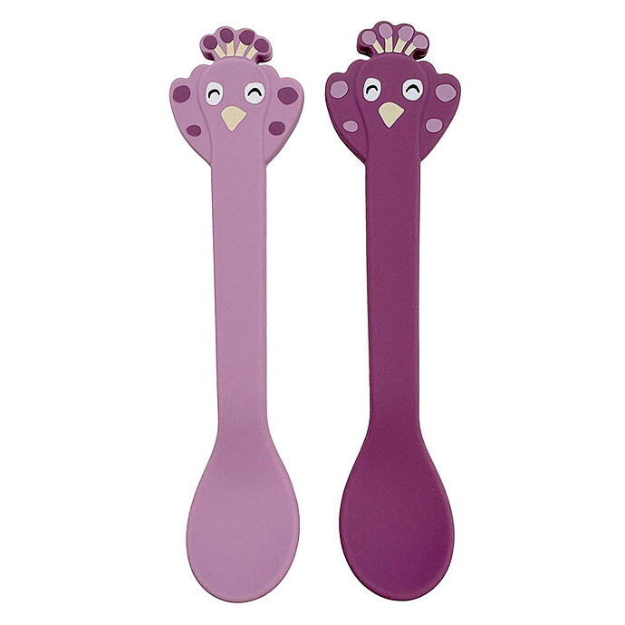 Lot de 2 Cuillères en Silicone - Mrs. Peacock Trixie Baby