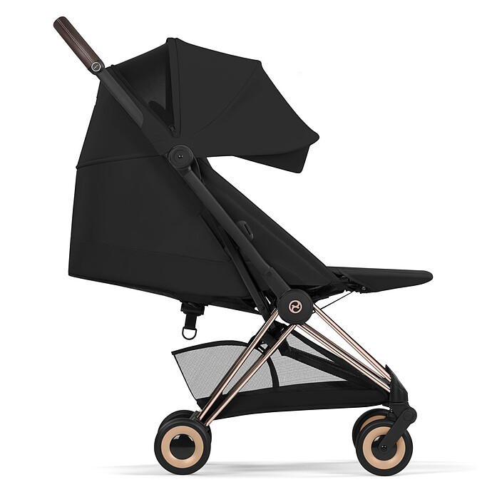 Poussette Ultra-compacte Coyä Style Châssis Rosegold - Sepia Black Cybex