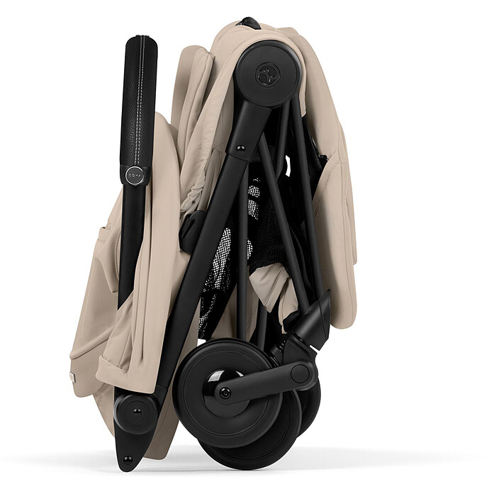 Achat Poussette Ultra-compacte Coyä Style Châssis Matt Black - Cozy Beige