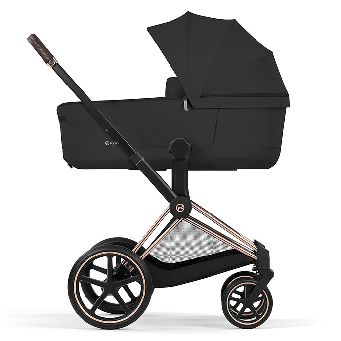 Pack Poussette Priam Confort Rosegold + Nacelle - Sepia Black Cybex