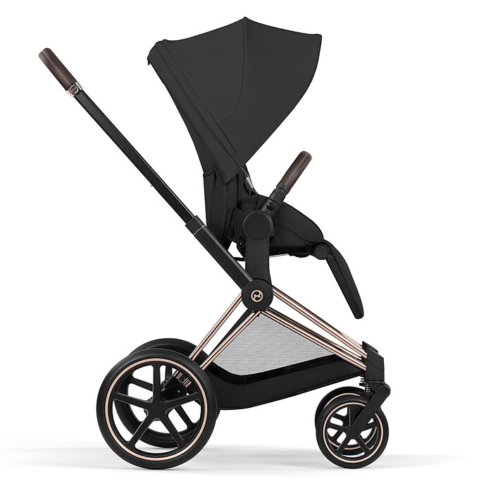 Pack Poussette Priam Confort Rosegold + Nacelle - Sepia Black pas cher