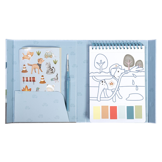Livre de Peinture Aquarelle - Véhicules  Little Dutch