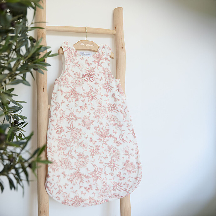Gigoteuse Eté Toile de Jouy Rose - 3/9 Mois Tartine et Chocolat