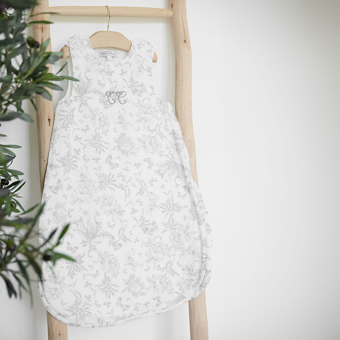 Gigoteuse Eté Toile de Jouy Gris - 0/6 Mois Tartine et Chocolat