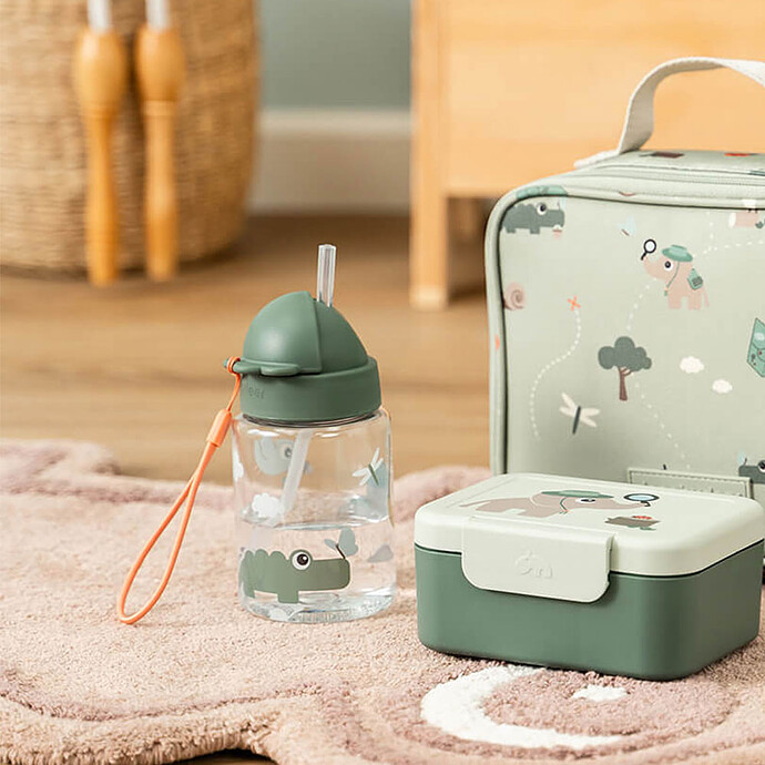 Avis Gourde avec Paille Tiny Trails Vert - 280 ml