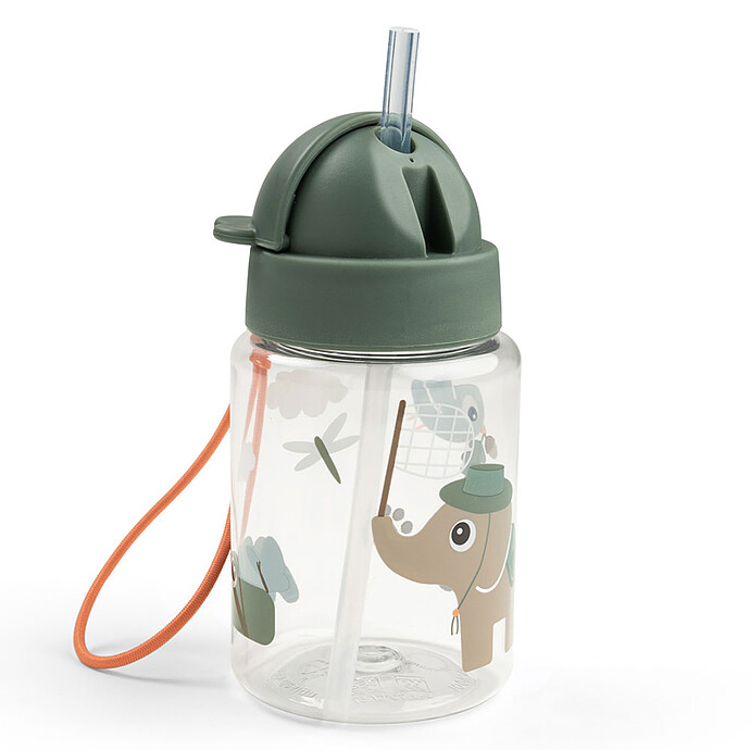 Gourde avec Paille Tiny Trails Vert - 280 ml Done by Deer