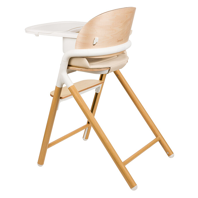 Chaise Haute Celia - White Natural pas cher
