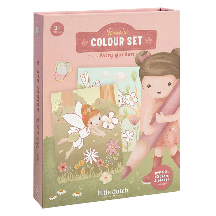 Cahier de Coloriage Rosa - Fairy Garden Little Dutch
