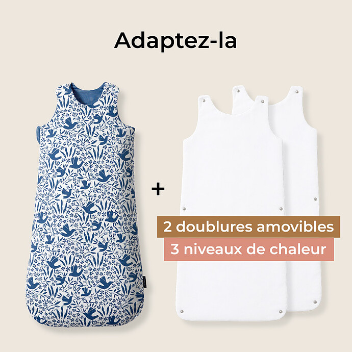 Achat Gigoteuse Evolutive 4 Saisons Oiseaux - 18/36 Mois
