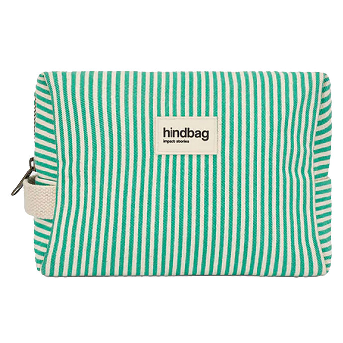 Trousse de Toilette Léon - Riviera Rayures Vert Hindbag