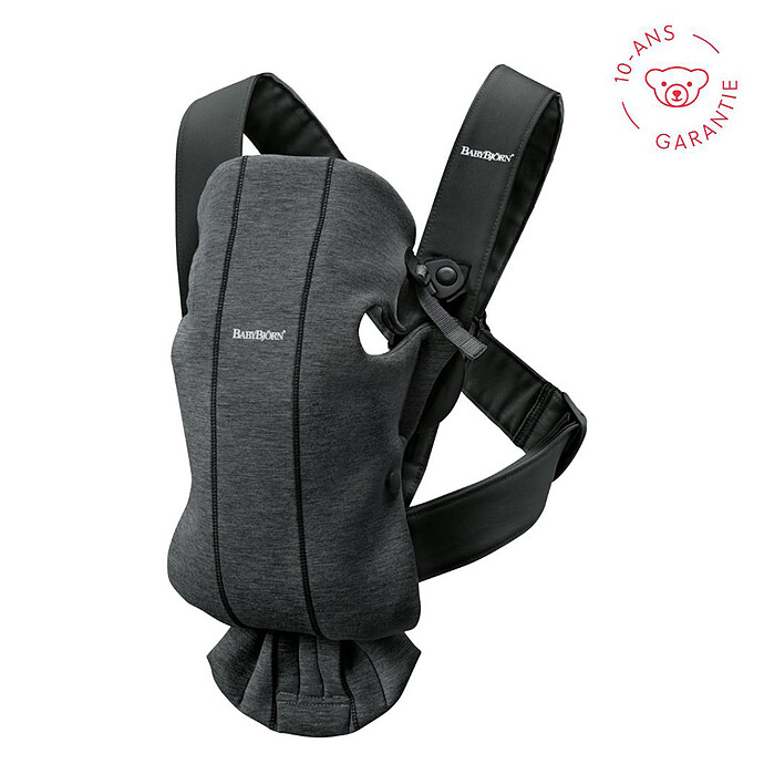Porte-bébé Mini 3D Jersey - Gris Charbon BabyBjörn
