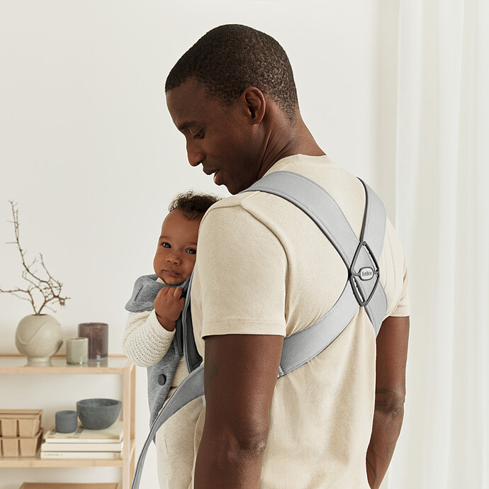 Porte-bébé Mini 3D Jersey - Gris Clair pas cher