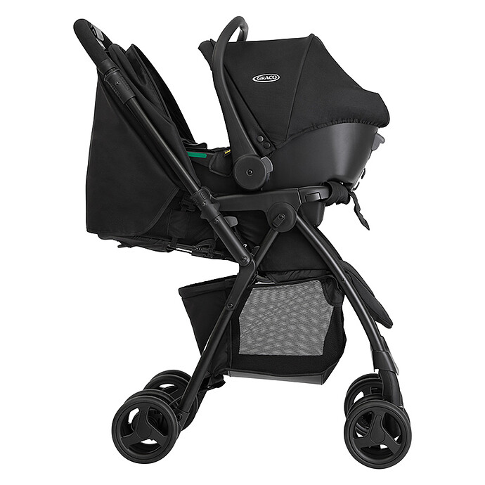 Poussette Duo Revaya et Siège Auto SnugLite - Midnight Black Graco
