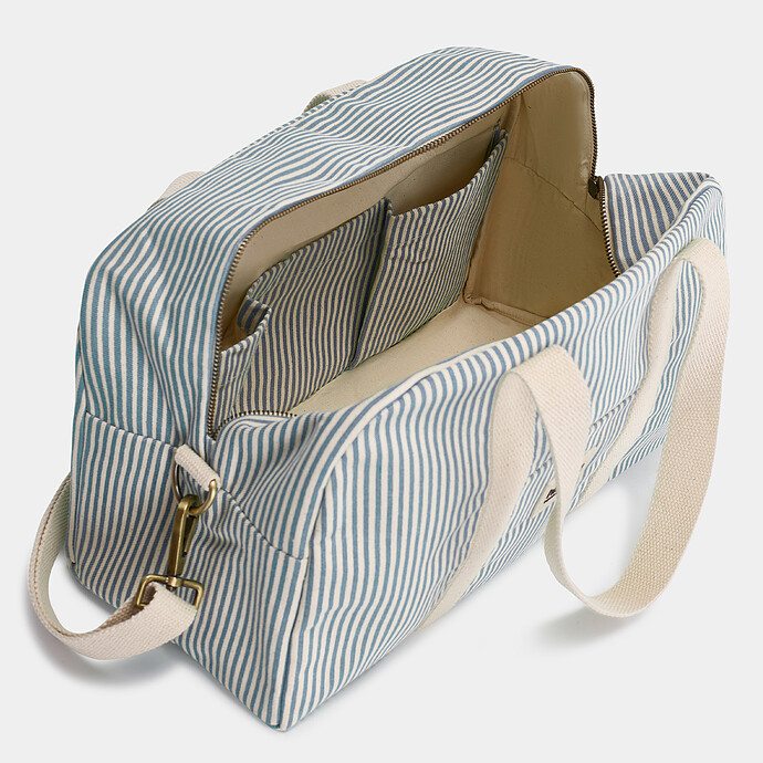 Sac à Langer Charlie - Riviera Rayures Bleu Hindbag