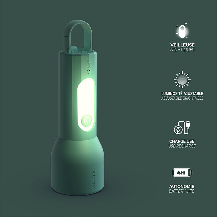 Lampe Torche Glowy - Bleu MOB