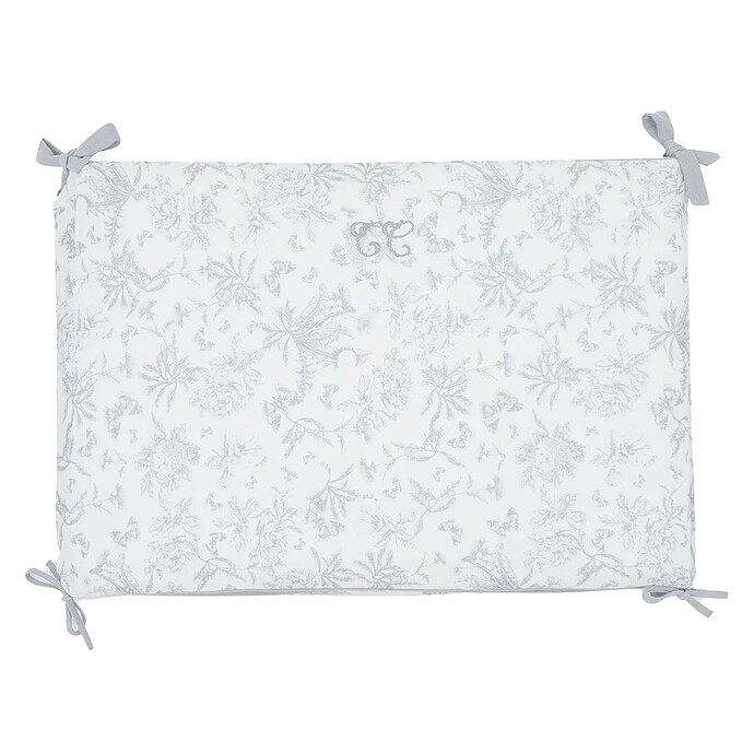 Tour de Lit - Toile de Jouy Gris Tartine et Chocolat
