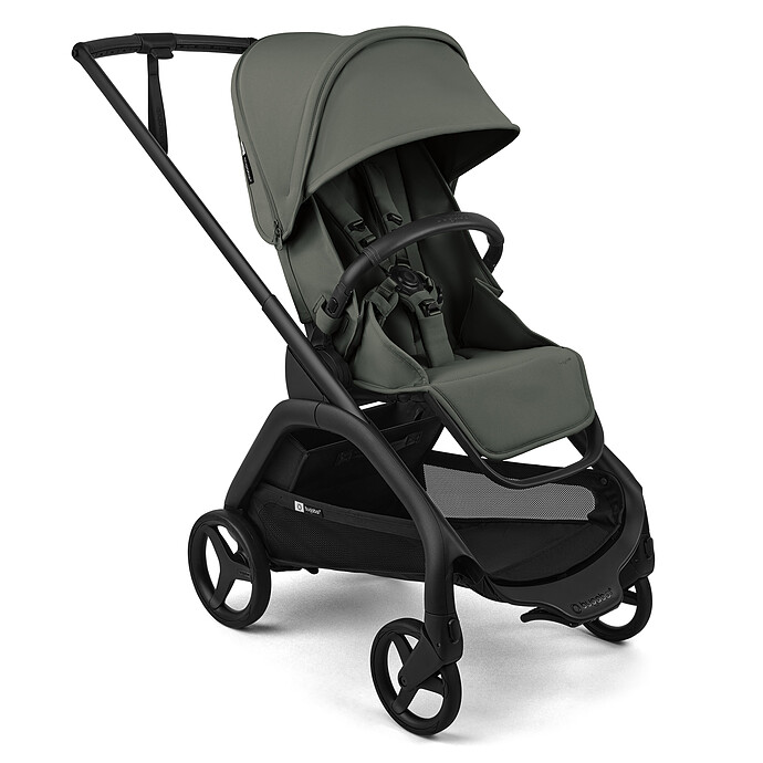Bugaboo - Poussette Citadine Complète Dragonfly Plus Châssis Noir - Forest Green