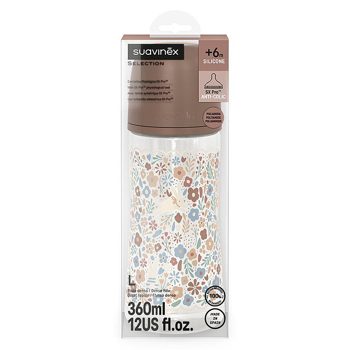 Biberon Tétine Symétrique SX Pro Wonderland Neutral Liberty - 360 ml Suavinex