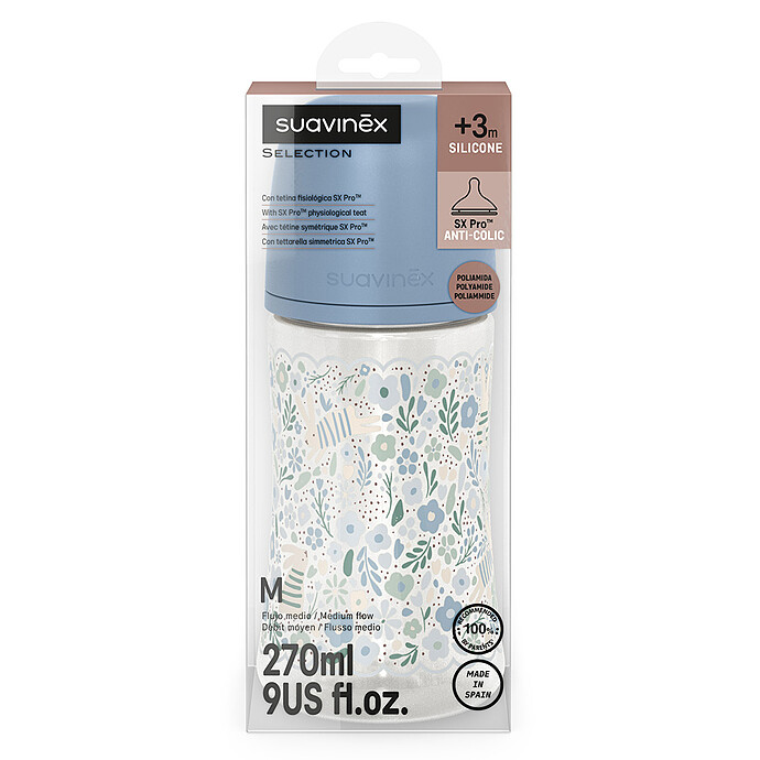 Avis Biberon Tétine Symétrique SX Pro Wonderland Blue Liberty - 270 ml