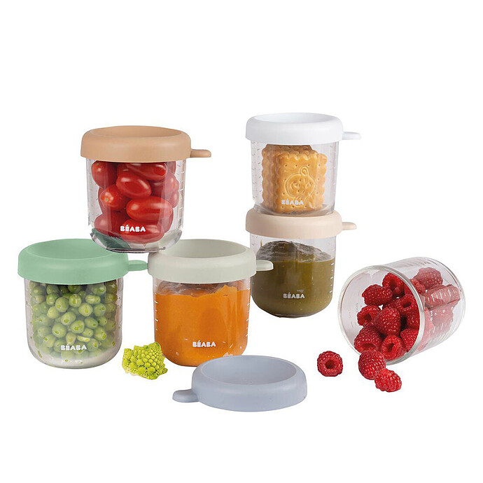 Lot de 6 Portions Verre 250 ml - Natural Color Mix  BÉABA