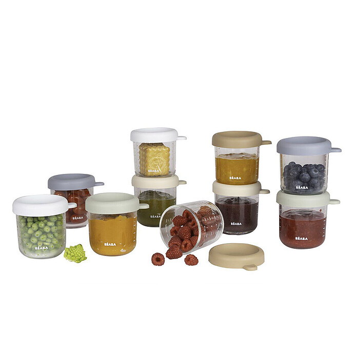 Lot de 10 Portions Verre 250 ml - Natural Color Mix BÉABA