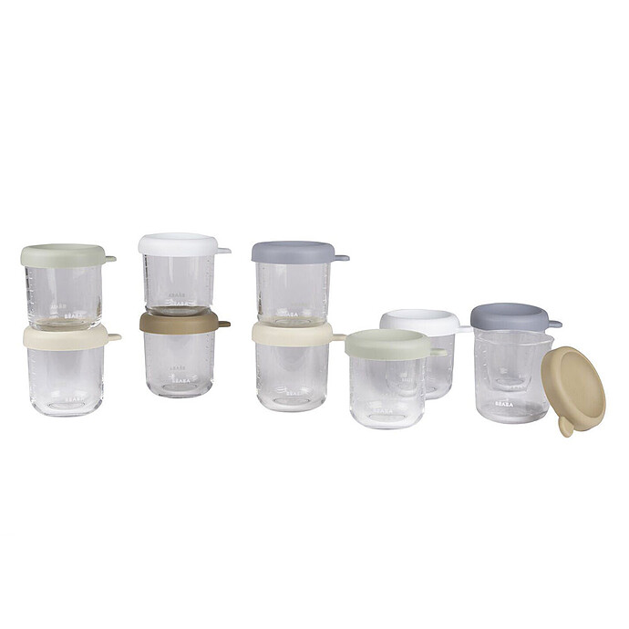 Lot de 10 Portions Verre 250 ml - Natural Color Mix BÉABA