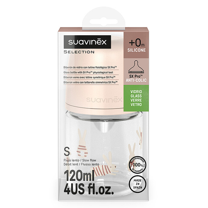 Avis Biberon Verre Tétine Symétrique SX Pro Wonderland Pink - 120 ml