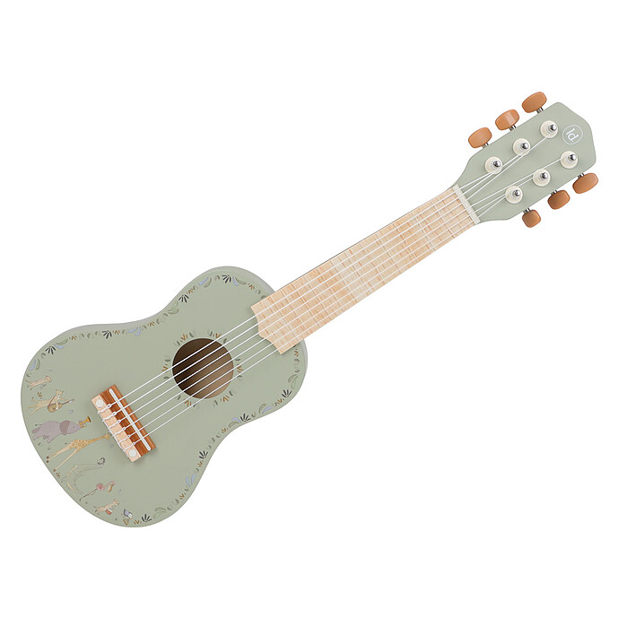 Guitare en Bois Safari Friends - Vert Little Dutch