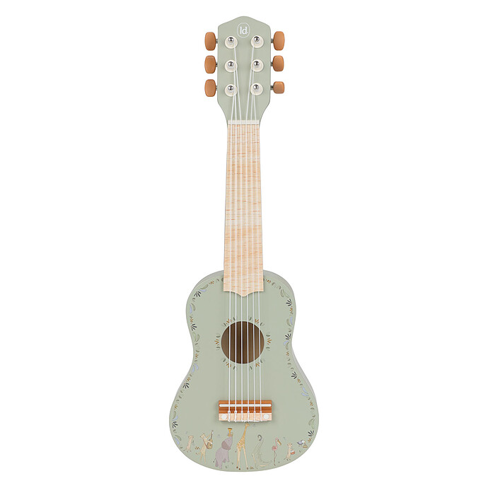 Guitare en Bois Safari Friends - Vert Little Dutch