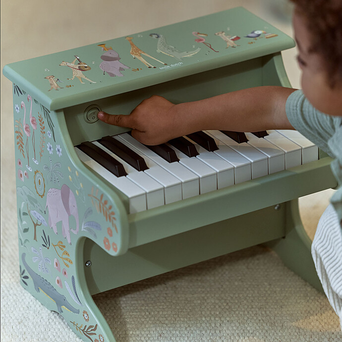 Piano en Bois Safari Friends - Vert pas cher