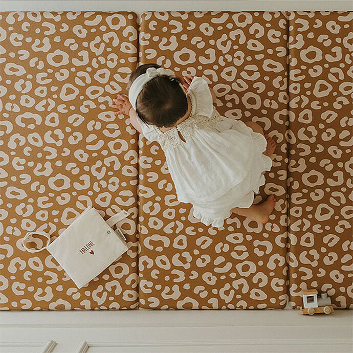Tapis de Jeu Réversible Tapilou x Atelier Wagram - Coeur / Léopard Tapilou