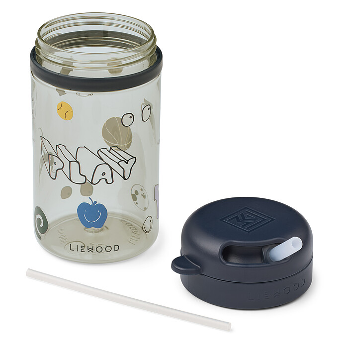 Verre avec Paille Pavia Play Dusty Peppermint - 500 ml Liewood