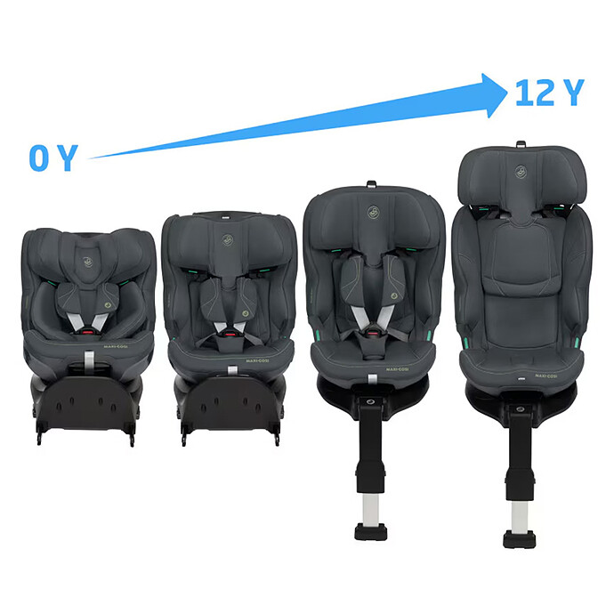 Siège Auto Emerald 360 Plus i-Size Groupe 0/1/2/3 - Authentic Graphite Maxi-Cosi