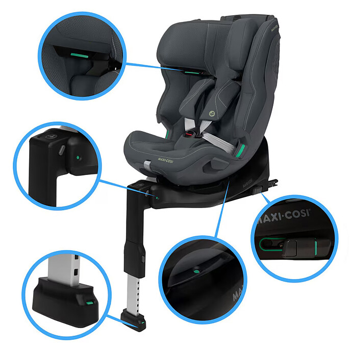 Achat Siège Auto Emerald 360 Plus i-Size Groupe 0/1/2/3 - Authentic Graphite