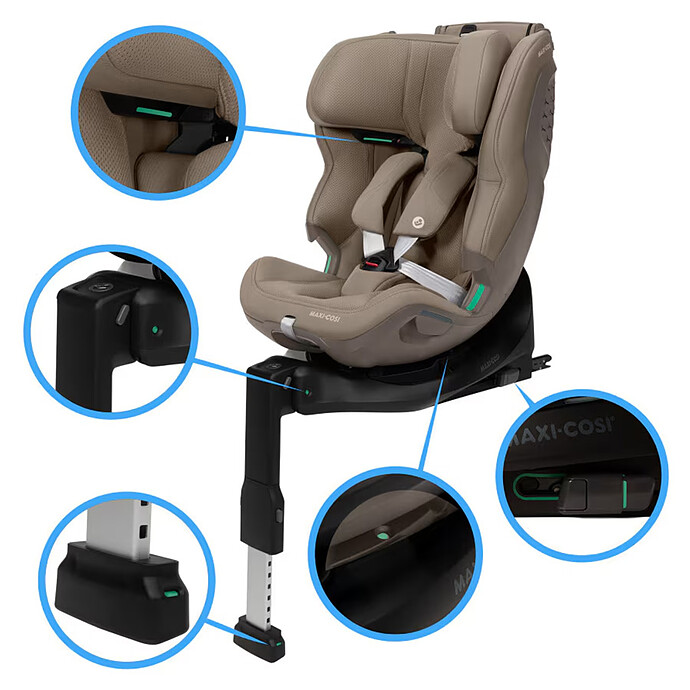 Achat Siège Auto Emerald 360 Plus i-Size Groupe 0/1/2/3 - Authentic Truffle