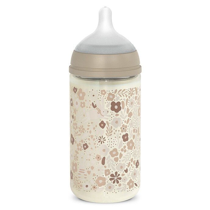 Biberon Verre Tétine Symétrique SX Pro Wonderland Neutral Liberty - 240 ml Suavinex