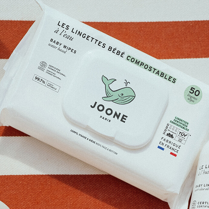 Avis Paquet de 50 Lingettes à l'Eau Compostables