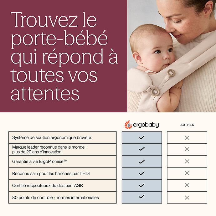 Porte-Bébé Embrace Soft Knit - Rose Pale pas cher