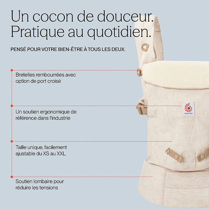 Avis Porte-bébé Adapt Lin - Naturel