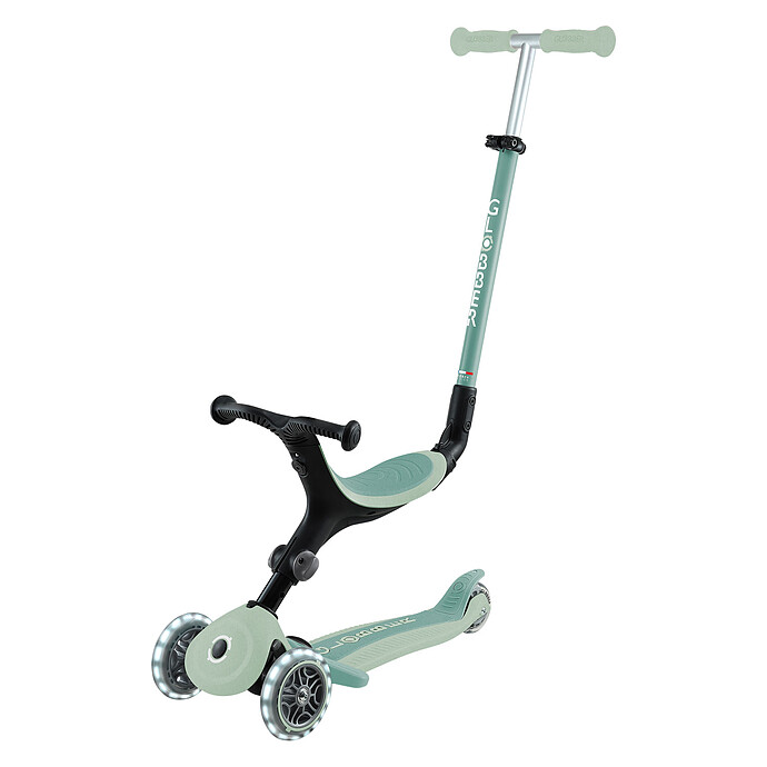 Trottinette Evolutive Go Up Active Lights Ecologic - Pistache Globber