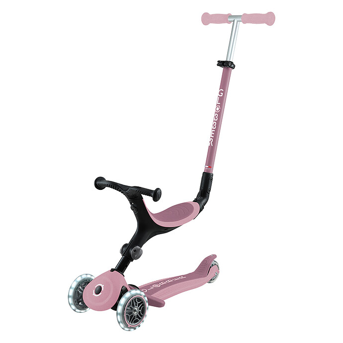 Trottinette Evolutive Go Up Active Lights Ecologic - Framboise Globber