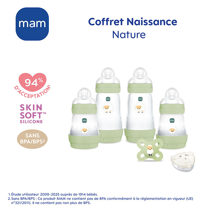 Coffret Naissance Nature - 160 et 260 ml MAM